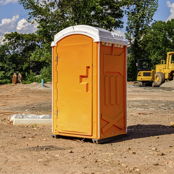 how often are the porta potties cleaned and serviced during a rental period in Grant County West Virginia